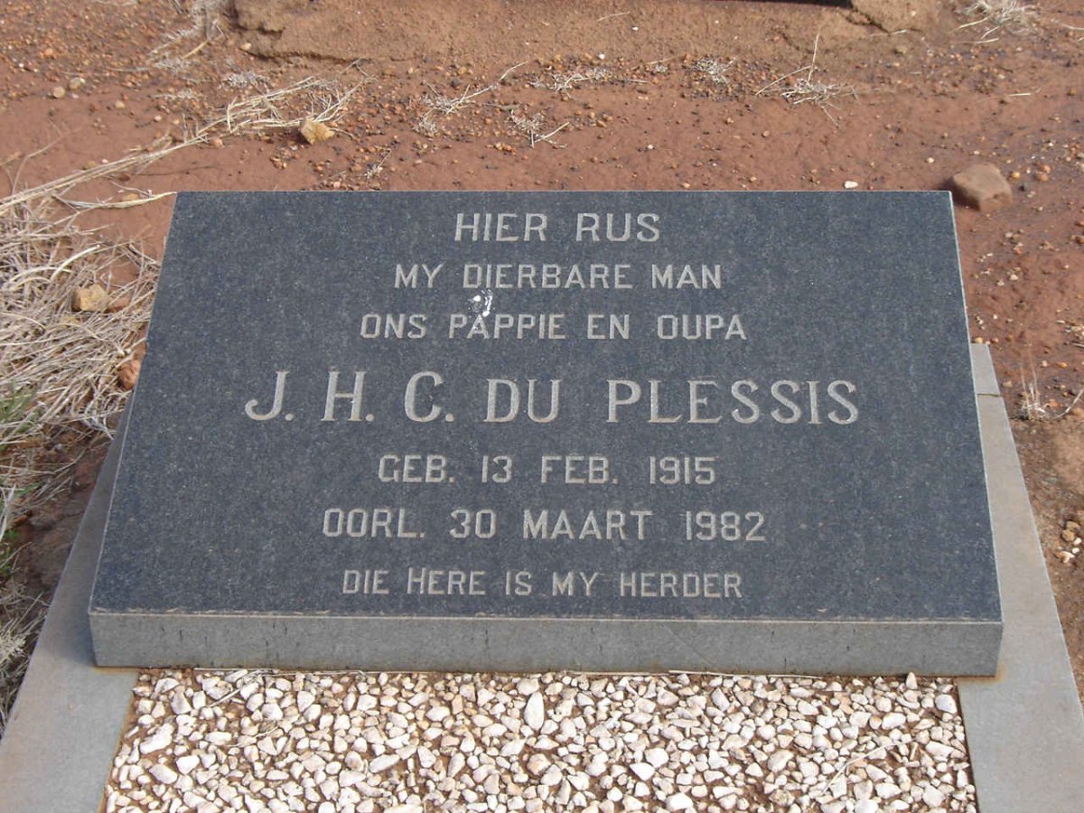 PLESSIS J.H.C., du 1915-1982