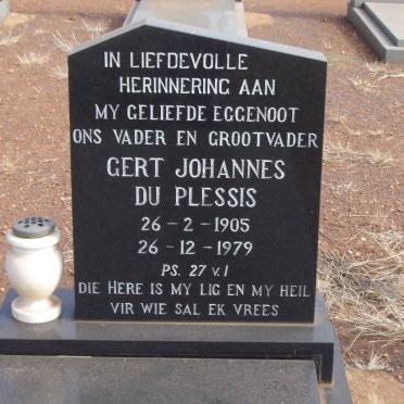 PLESSIS Gert Johannes, du 1905-1979