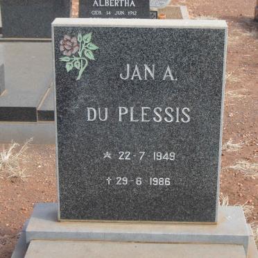 PLESSIS Jan A., du 1949-1986