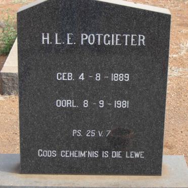 POTGIETER H.L.E. 1889-1981