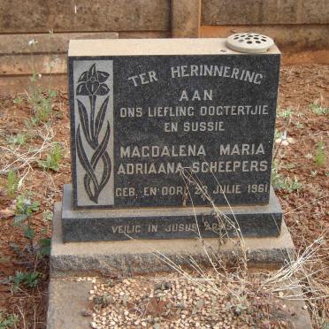 SCHEEPERS Magdalena Maria Adriaana 1961-1961
