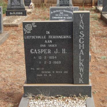 SCHALKWYK Casper J.H., van 1894-1969