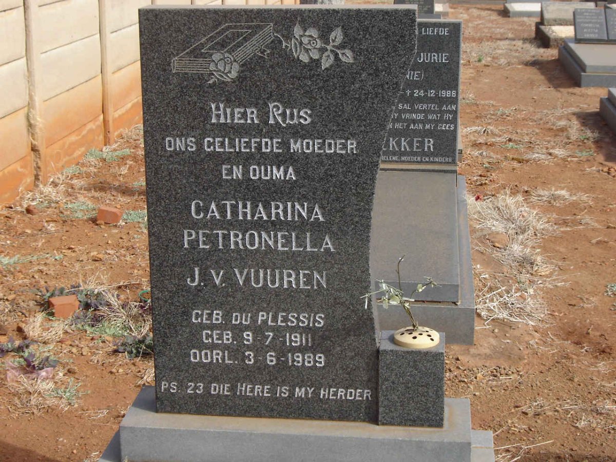 VUUREN Catharina Petronella, j.v. nee DU PLESSIS 1911-1989