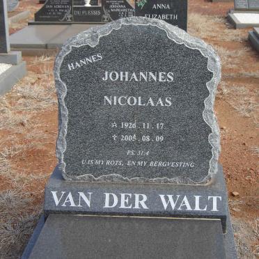 WALT Johannes Nicolaas, van der 1926-2005