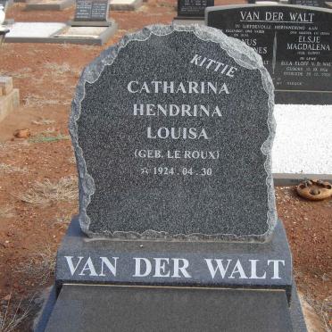 WALT Catharina Hendrina Louisa, van der nee LE ROUX 1924-