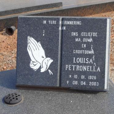WALT Louisa Petronella, van der 1926-2003 
