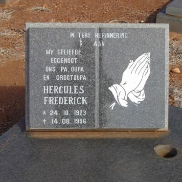 WALT Hercules Frederick, van der 1923-1996