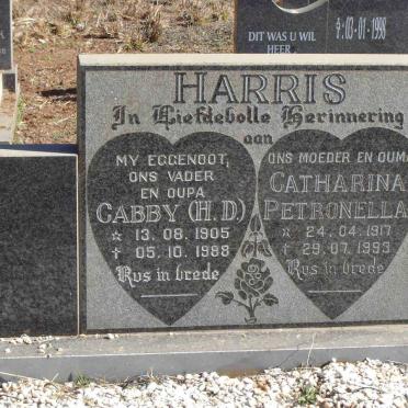 HARRIS H.D. 1905-1988 &amp; Catharina Petronella 1917-1993
