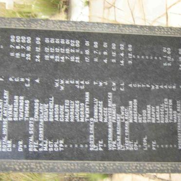 MEMORIAL IN REMEMBRANCE OF FALLEN SOLDIERS 1899-1902  #2