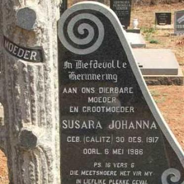 PREEZ Susara Johanna, du nee CALITZ 1917-1986
