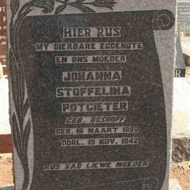 POTGIETER Johanna Stoffelina geb. BOSHOFF 1889-1942