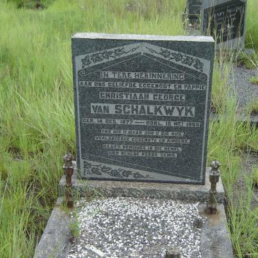 SCHALKWYK Christiaan George, van 1877-1955