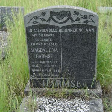 HARMSE Magdalena nee NATHANSON 1891-1958