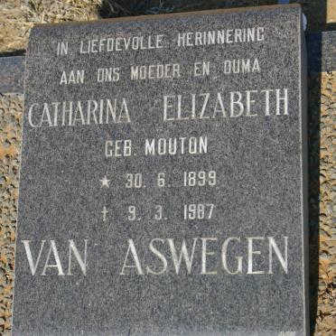 ASWEGEN Catharina Elizabeth, van nee MOUTON 1899-1987