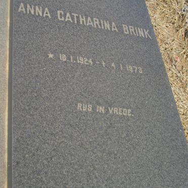 BRINK Anna Catharina 1924-1979