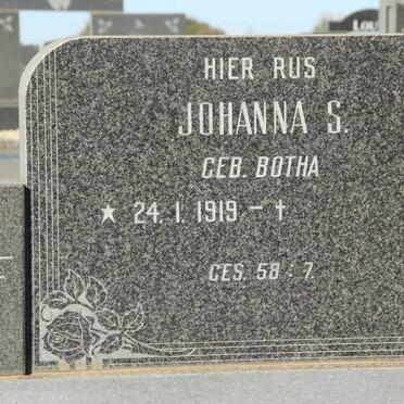 BOSHOFF Johanna S. nee BOTHA 1919-