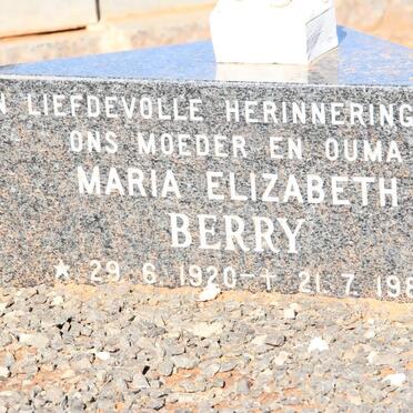 BERRY Maria Elizabeth 1920-1987