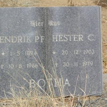 BOTHA Hendrik P.F. 1894-1966 &amp; Hester C. 1903-1979