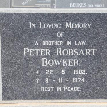 BOWKER Peter Robsart 1902-1974