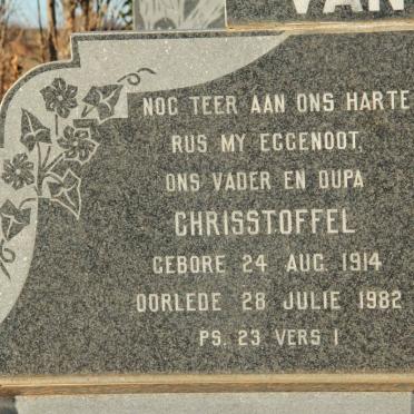 DEVENTER Chrisstoffel, van 1914-1982 &amp; Anna Elizabeth 1919-2002