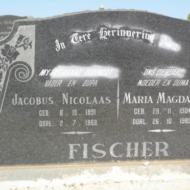 FISCHER Jacobus Nicolaas 1891-1968 &amp; Maria Magdalena 1904-1989