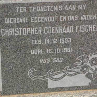 FISCHER Christopher Coenraad 1893-1961 &amp; Johanna Christina RABIE 1903-1966