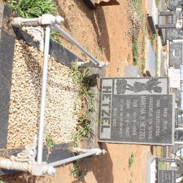 HETZEL Martha H. 1955-1960