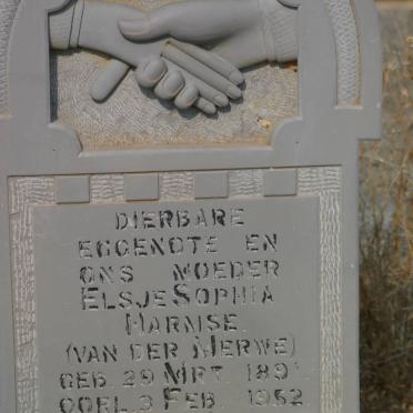 HARMSE Christiaan Johannes Hendrik 1878-1956 &amp; Elsje Sophia V.D. MERWE 1891-1952