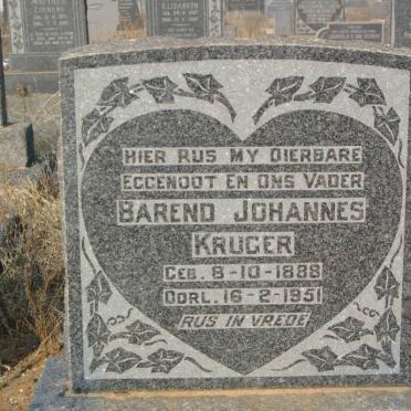 KRUGER Barend Johannes 1888-1951
