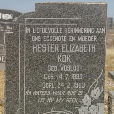 KOK Jacobus Johannes 1889-1970 &amp; Hester Elizabeth VOSLOO 1895-1963