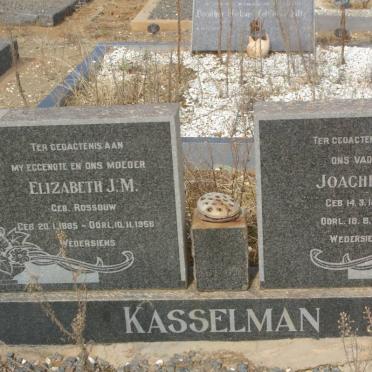 KASSELMAN Joachim P. 1883-1958 &amp; Elizabeth J.M. ROSSOUW 1885-1956