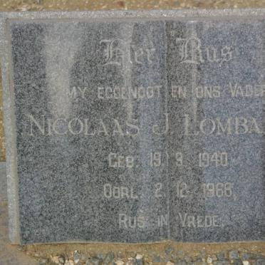 LOMBAARD Nicolaas J. 1940-1966