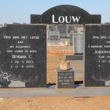 LOUW Hendrik C. 1883-1974 &amp; Johanna C.M. van ZYL 1891-