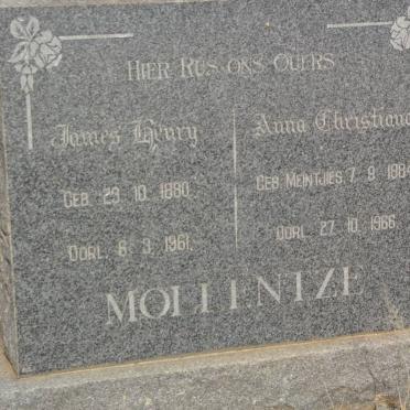 MOLLENTZE James Henry 1880-1961 &amp; Anna Christiana MEINTJIES 1884-1966