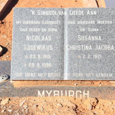 MYBURGH Nicolaas Lodewikus 1915-1980 &amp; Susanna Christina Jacoba 1921-