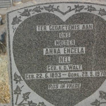 NEL Anna Engela nee V.D. WALT 1893-1970