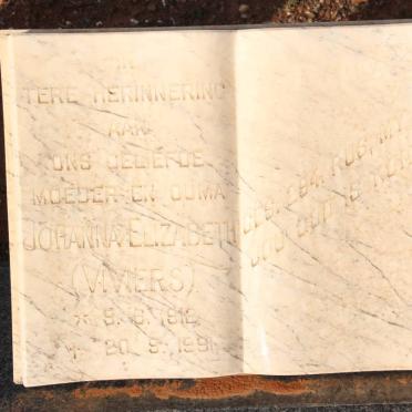 PRETORIUS Johanna Elizabeth VIVIERS 1912-1991