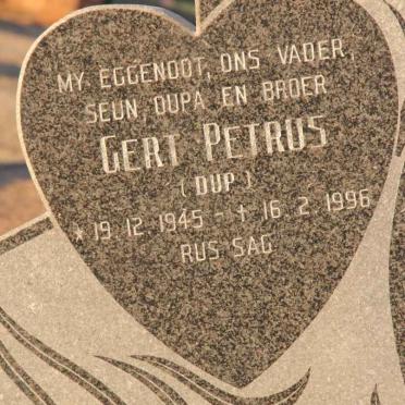PLESSIS Gert Petrus, du 1945-1996
