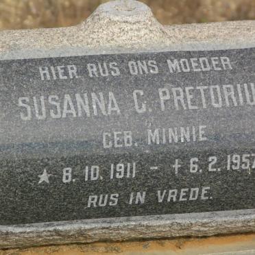 PRETORIUS Susanna C. nee MINNIE 1911-1957