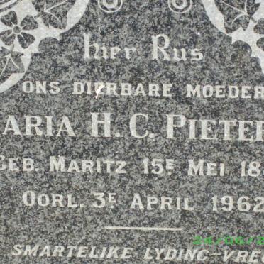 PIETERSE Maria H.C. nee MARITZ 1886-1962