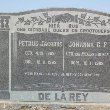 REY Petrus Jacobus, de la 1889-1963 &amp; Johanna G.F. VAN NIEKERK 1905-1969
