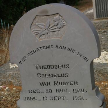 ROOYEN Theodorus Cornelus, van 1930-1956