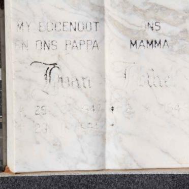 RENSBURG Ivan, van 1947-1994 &amp; Esther 1949-