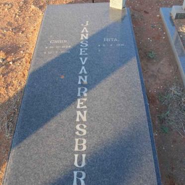 RENSBURG Chris 1924-1996, Janse van &amp; Rita 1931-
