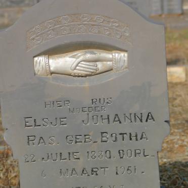RAS Elsje Johanna nee BOTHA 1880-1951