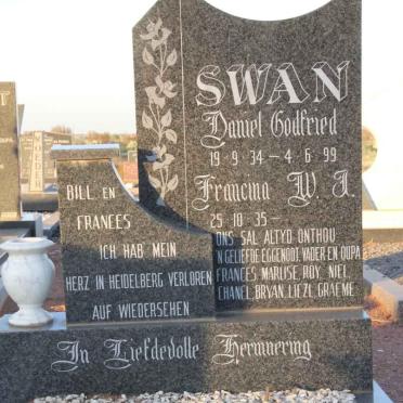 SWAN Daniel Godfried 1934-1999 &amp; Francina W.J. 1935-