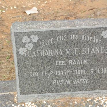 STANDER Catharina M.E. nee RAATH 1877-1965