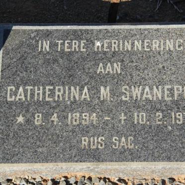 SWANEPOEL Catherina M. 1894-1977
