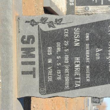 SMIT Susan Henrietta nee PRETORIUS 1919-1978