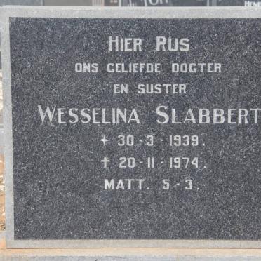 SLABBERT Wesselina 1939-1974